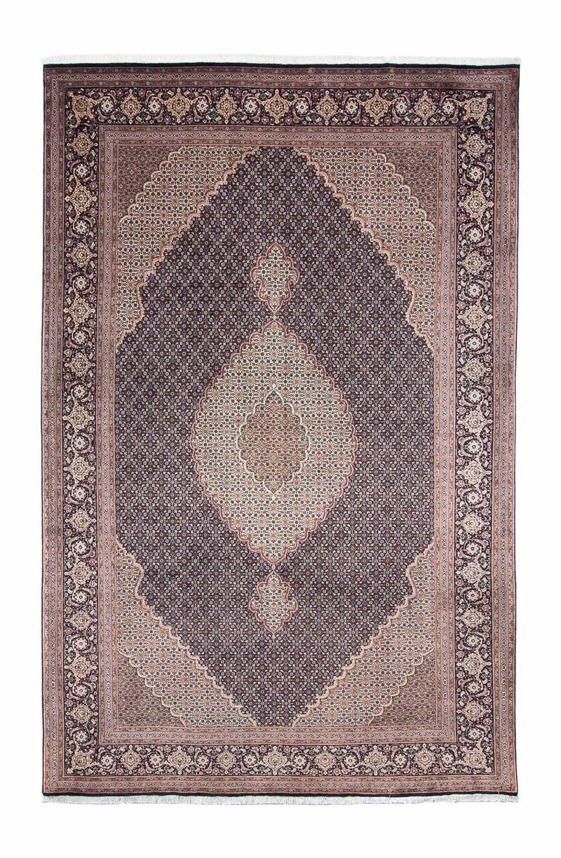 Tapete Persa - Tabriz - 303 x 196 cm - azul escuro