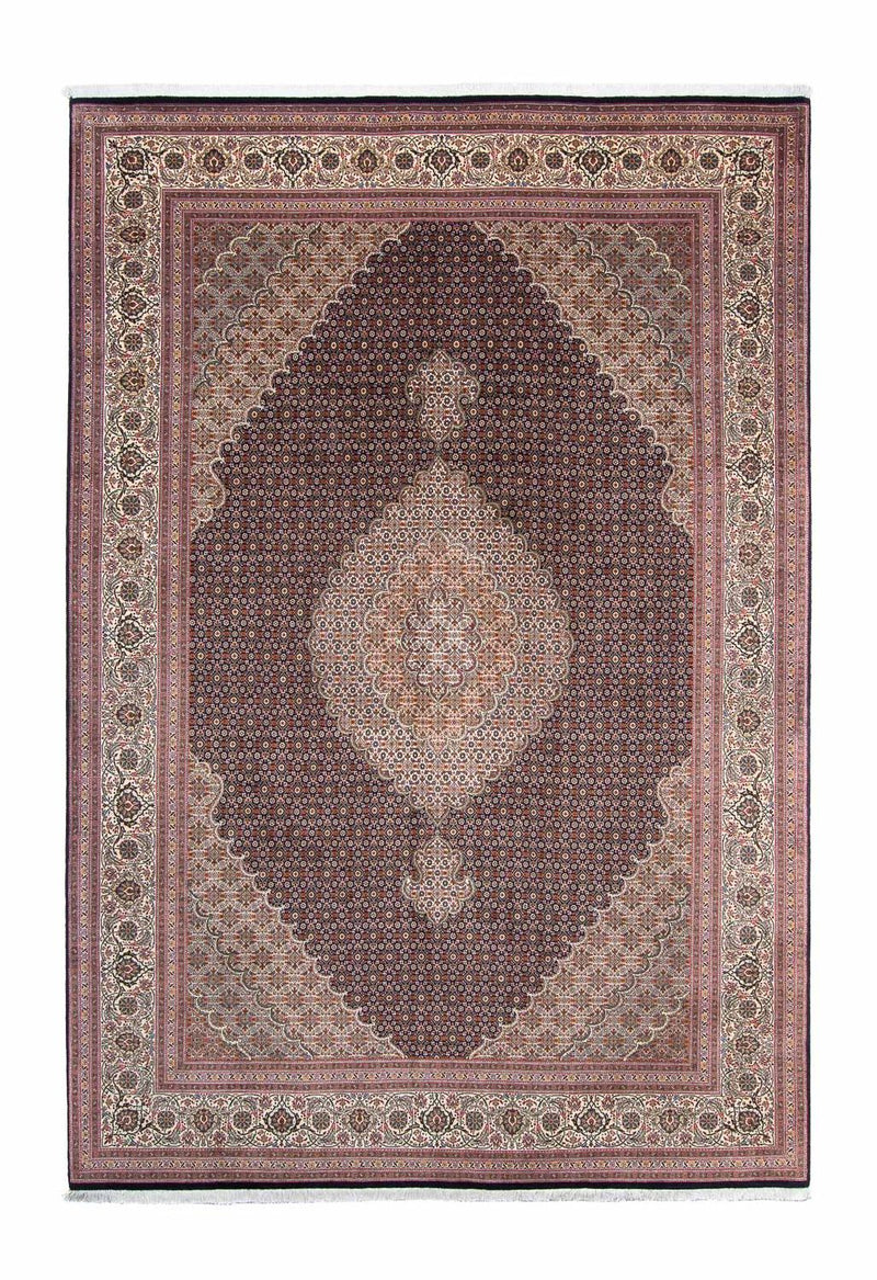 Tapete Persa - Tabriz - 307 x 206 cm - azul escuro