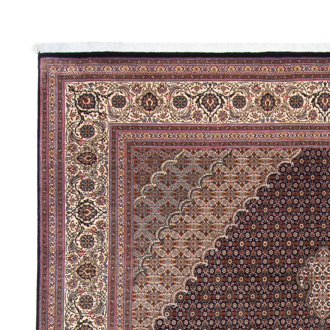 Tapete Persa - Tabriz - 307 x 206 cm - azul escuro