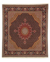 Tabriz - 50 Raj Tapete 200x219cm - Tapete persa - Quadrado / Azul escuro / 200 x 219 cm Quadrado
