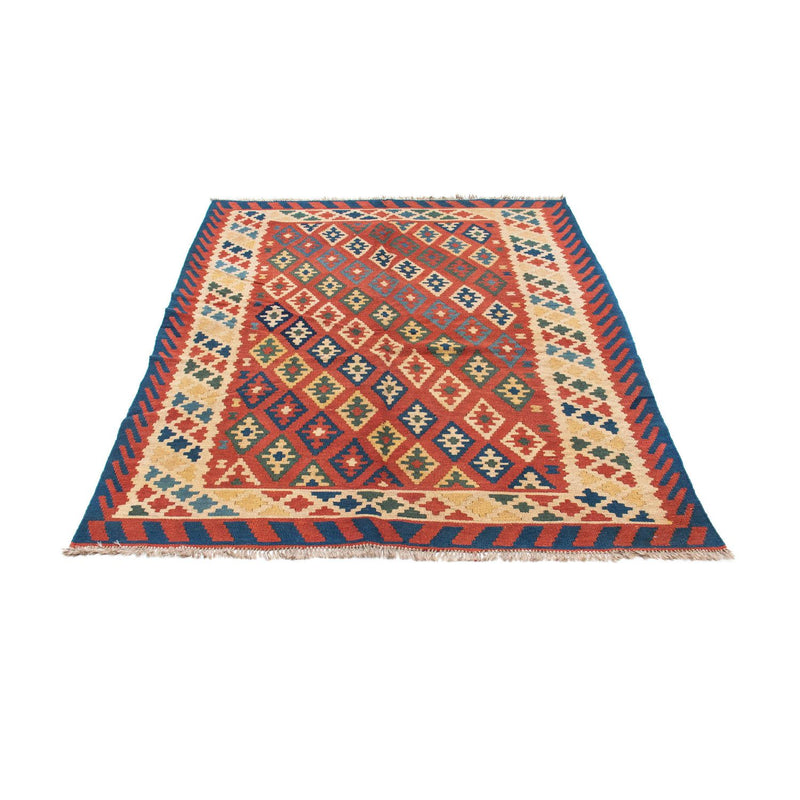 Tapete Kelim - Oriental - 206 x 156 cm - vermelho escuro