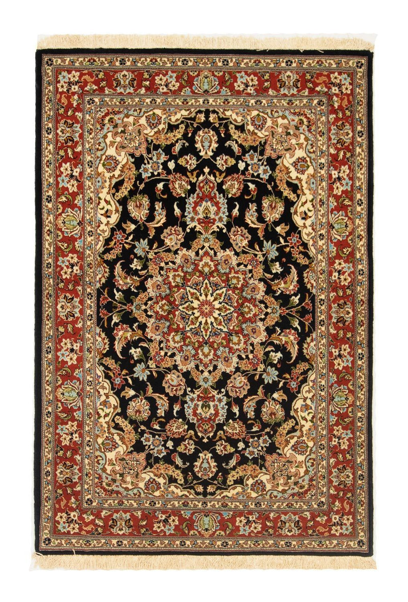 Tapete persa - Ghom - 146 x 100 cm - preto