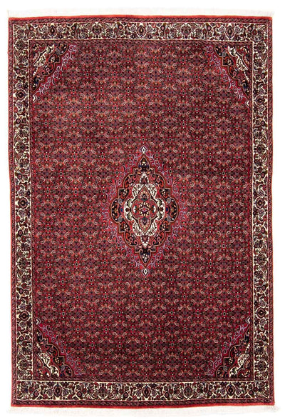 Bidjar Tapete 172x241cm - Tapete persa - vermelho escuro