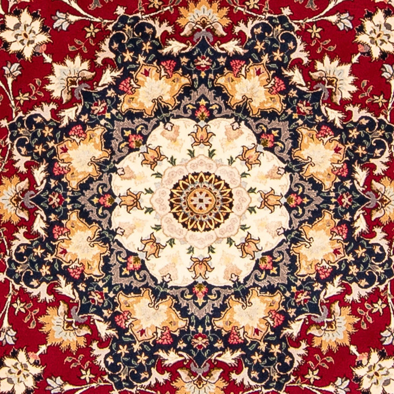 Tapete Persa - Tabriz - Royal ronda  - 250 x 250 cm - vermelho escuro