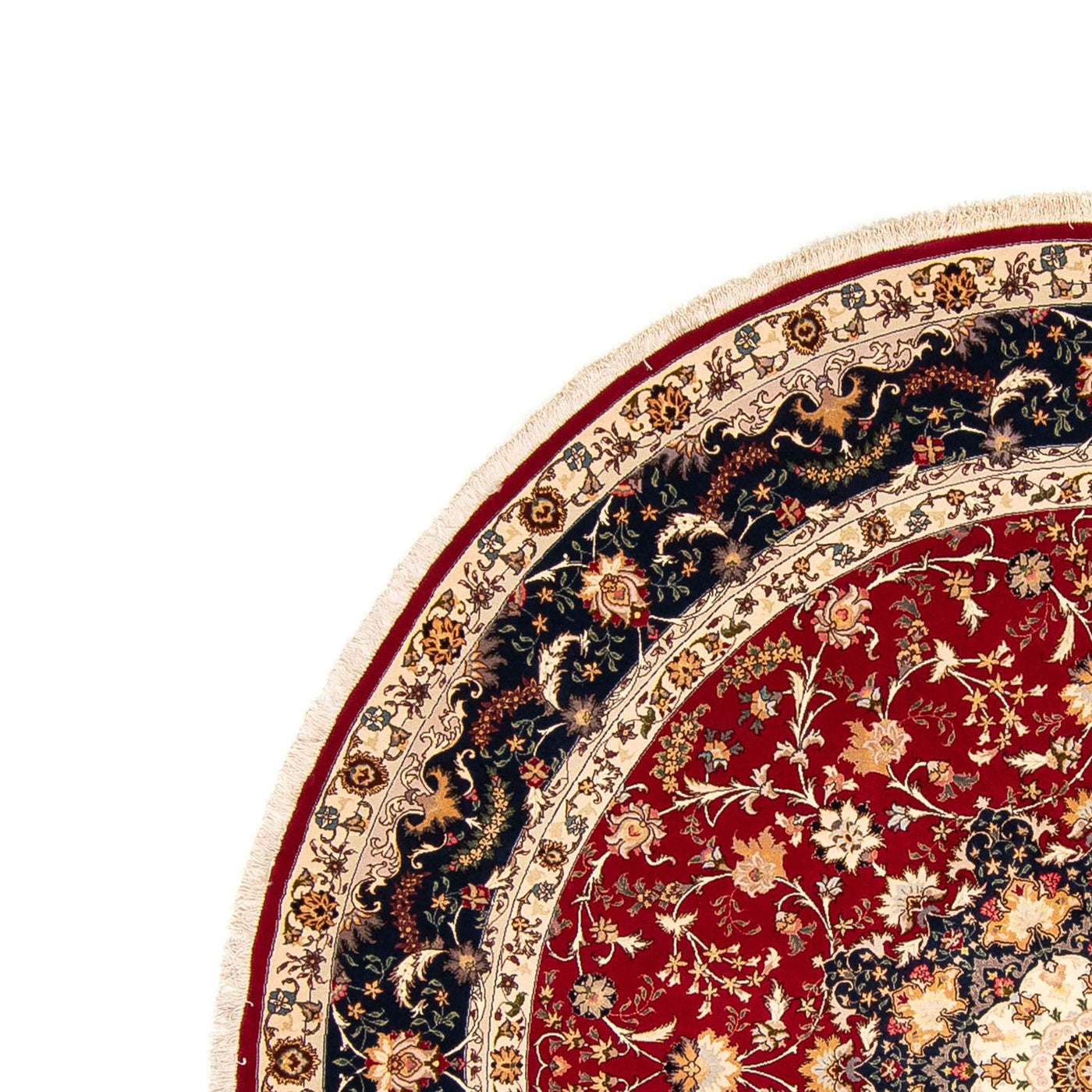 Tapete Persa - Tabriz - Royal ronda  - 250 x 250 cm - vermelho escuro
