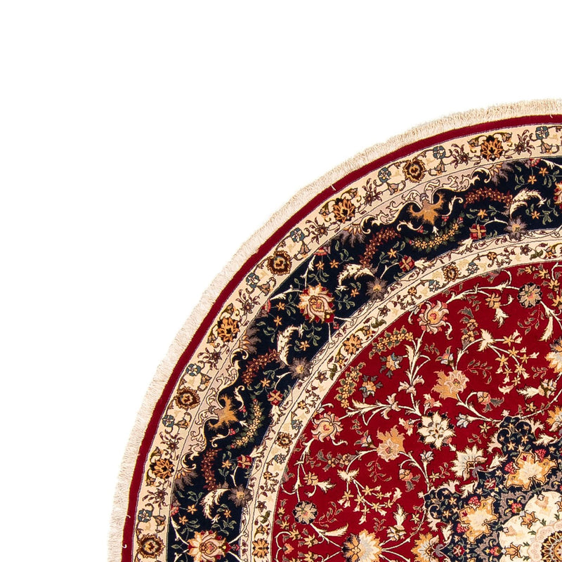 Tapete Persa - Tabriz - Royal ronda  - 250 x 250 cm - vermelho escuro
