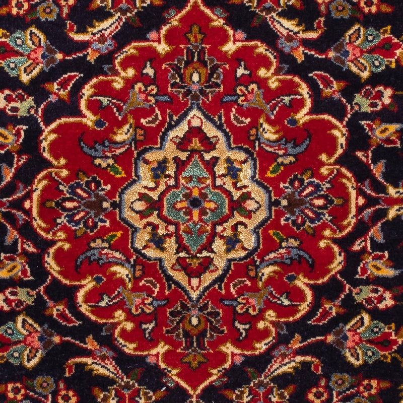 Tapete persa - Keshan - 119 x 80 cm - azul escuro