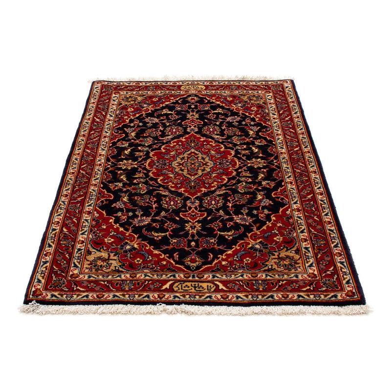 Tapete persa - Keshan - 119 x 80 cm - azul escuro
