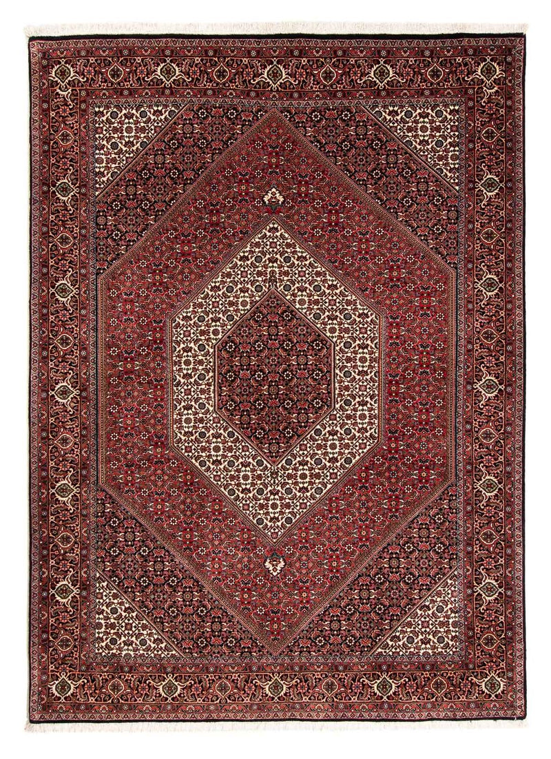Tapete Persa - Bijar - 238 x 175 cm - vermelho escuro