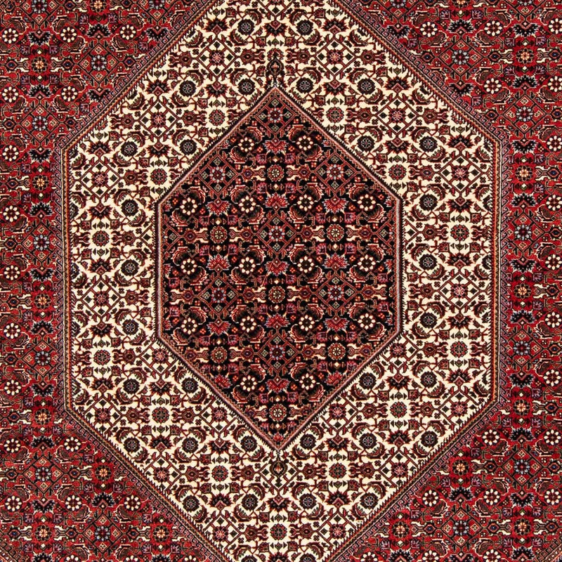Tapete Persa - Bijar - 238 x 175 cm - vermelho escuro