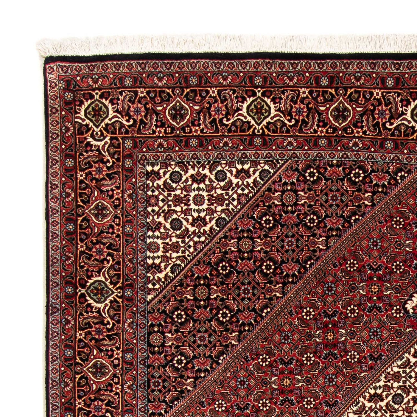 Tapete Persa - Bijar - 238 x 175 cm - vermelho escuro