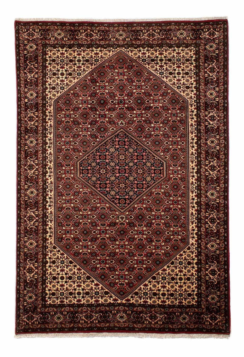 Tapete Persa - Bijar - 297 x 202 cm - vermelho escuro