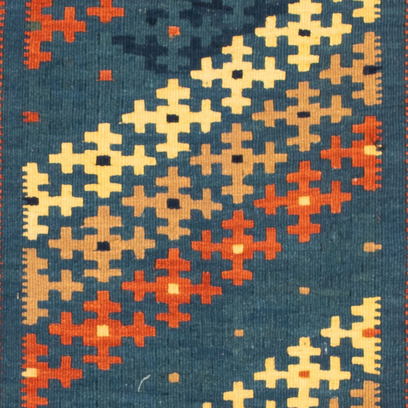 Tapete Kelim - Oriental praça  - 105 x 100 cm - multicolorido