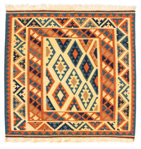 Tapete Kelim - Oriental praça  - 101 x 99 cm - bege – product image