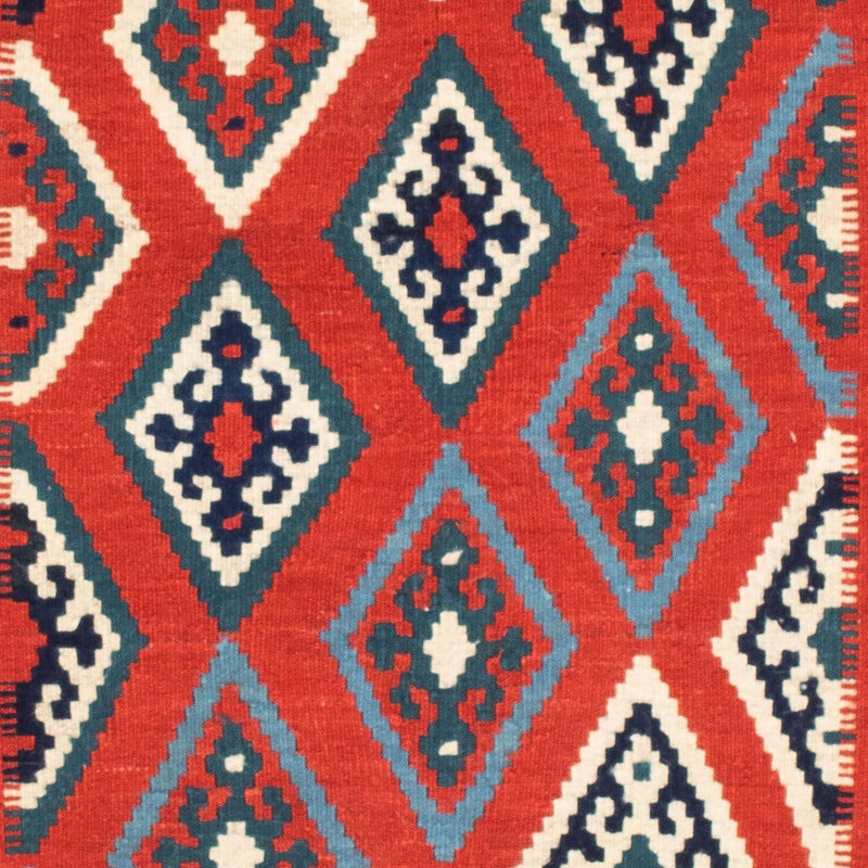 Tapete Kelim - Oriental praça  - 103 x 101 cm - multicolorido