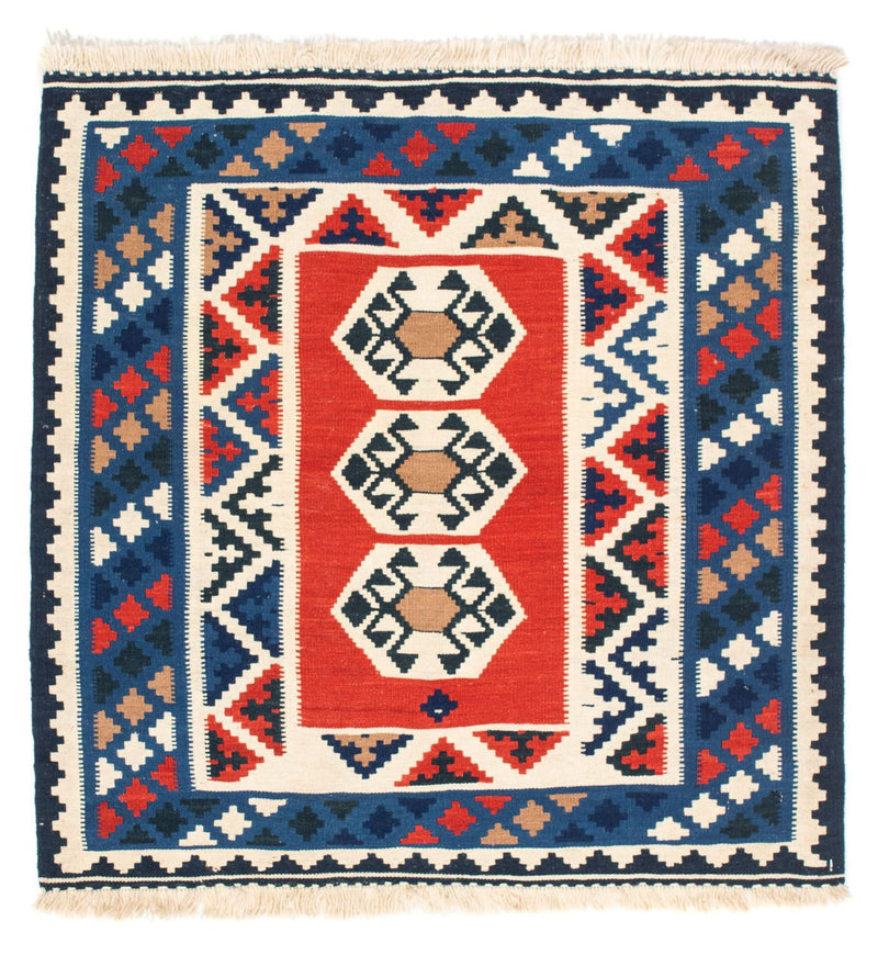 Tapete Kelim - Oriental praça  - 103 x 103 cm - multicolorido