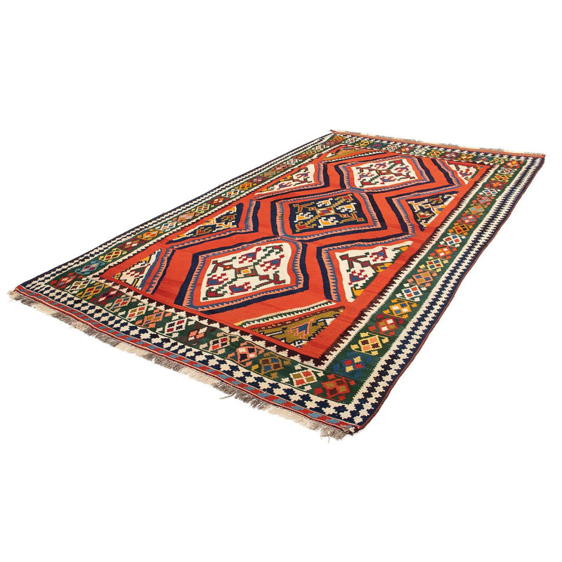 Tapete Kelim - Oriental - 290 x 173 cm - vermelho escuro