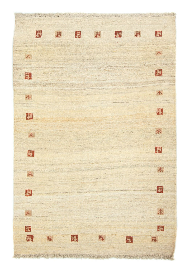 Tapete Gabbeh - Persa - 184 x 124 cm - bege