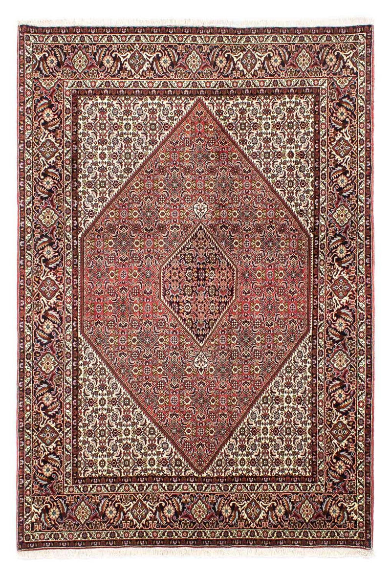 Tapete Persa - Bijar - 251 x 174 cm - vermelho claro