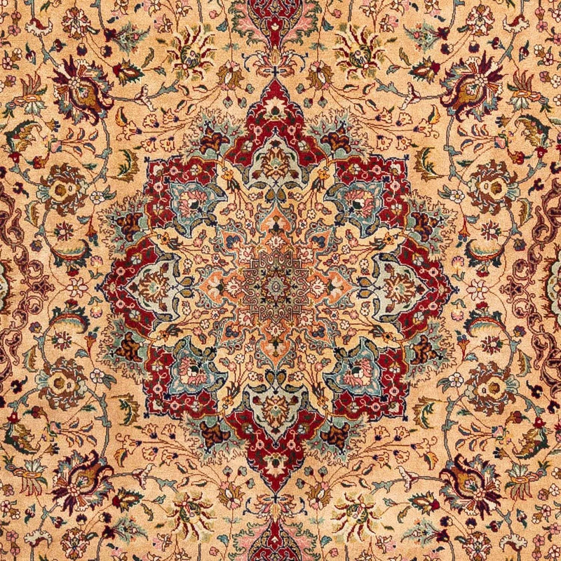 Tapete Persa - Tabriz - Royal - 297 x 195 cm - castanho claro