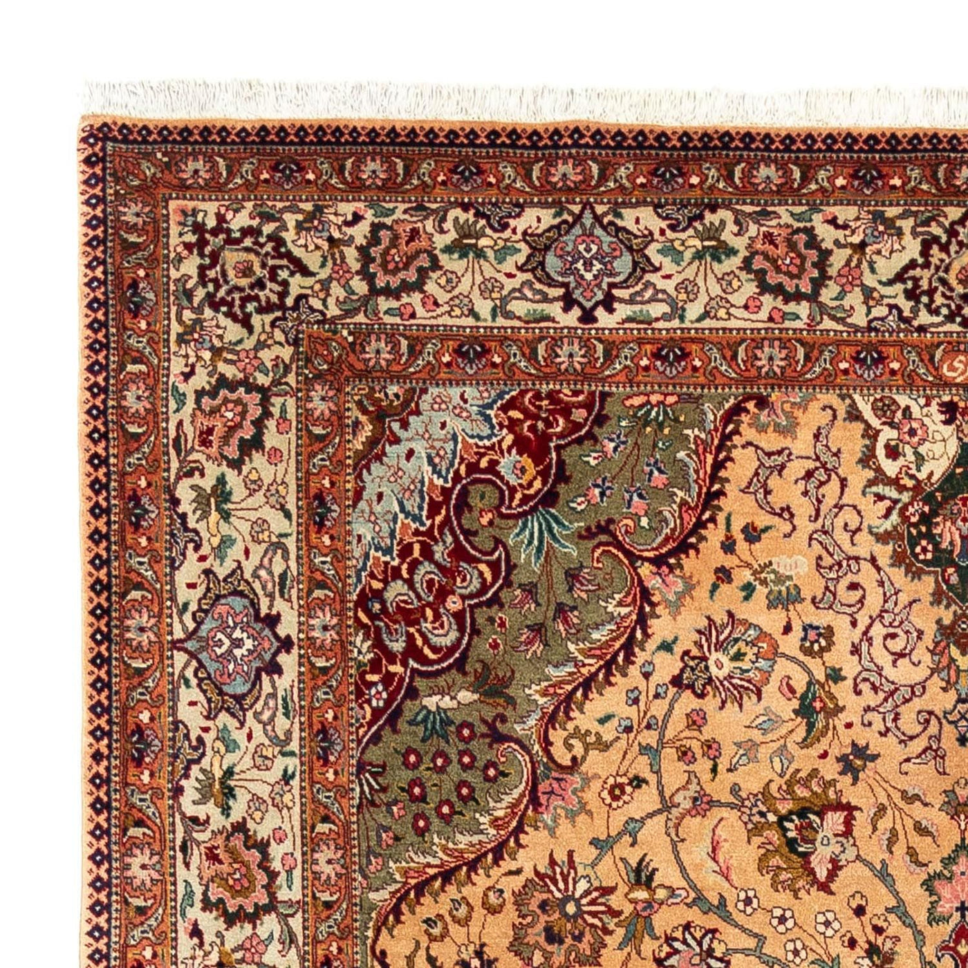 Tapete Persa - Tabriz - Royal - 297 x 195 cm - castanho claro