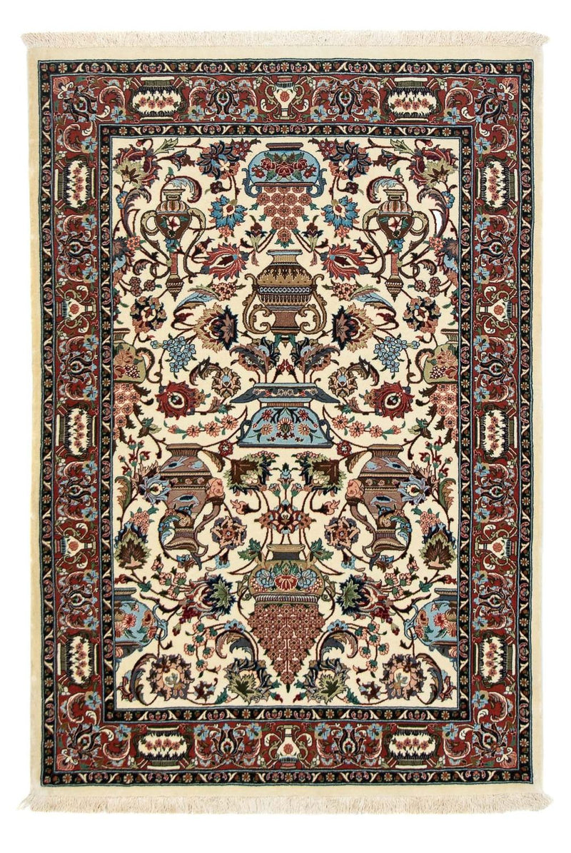 Tapete persa - Ghom - 154 x 102 cm - bege