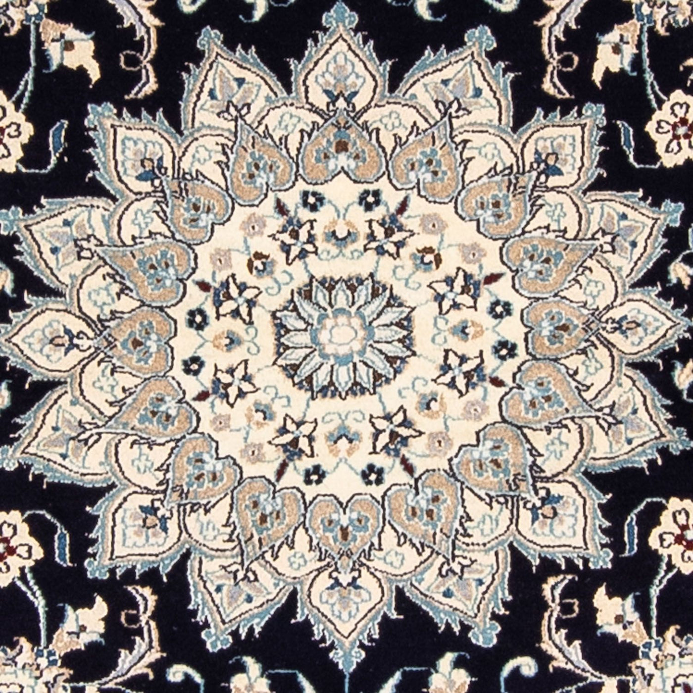 Tapete Persa - Nain ronda  - 250 x 250 cm - azul escuro