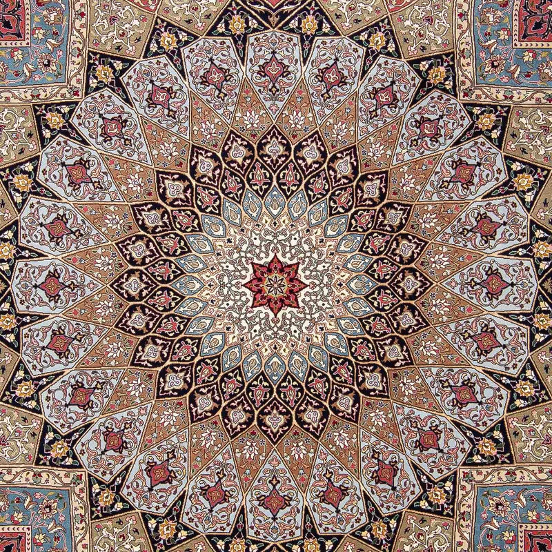 Tapete Persa - Tabriz - Royal - 297 x 253 cm - multicolorido