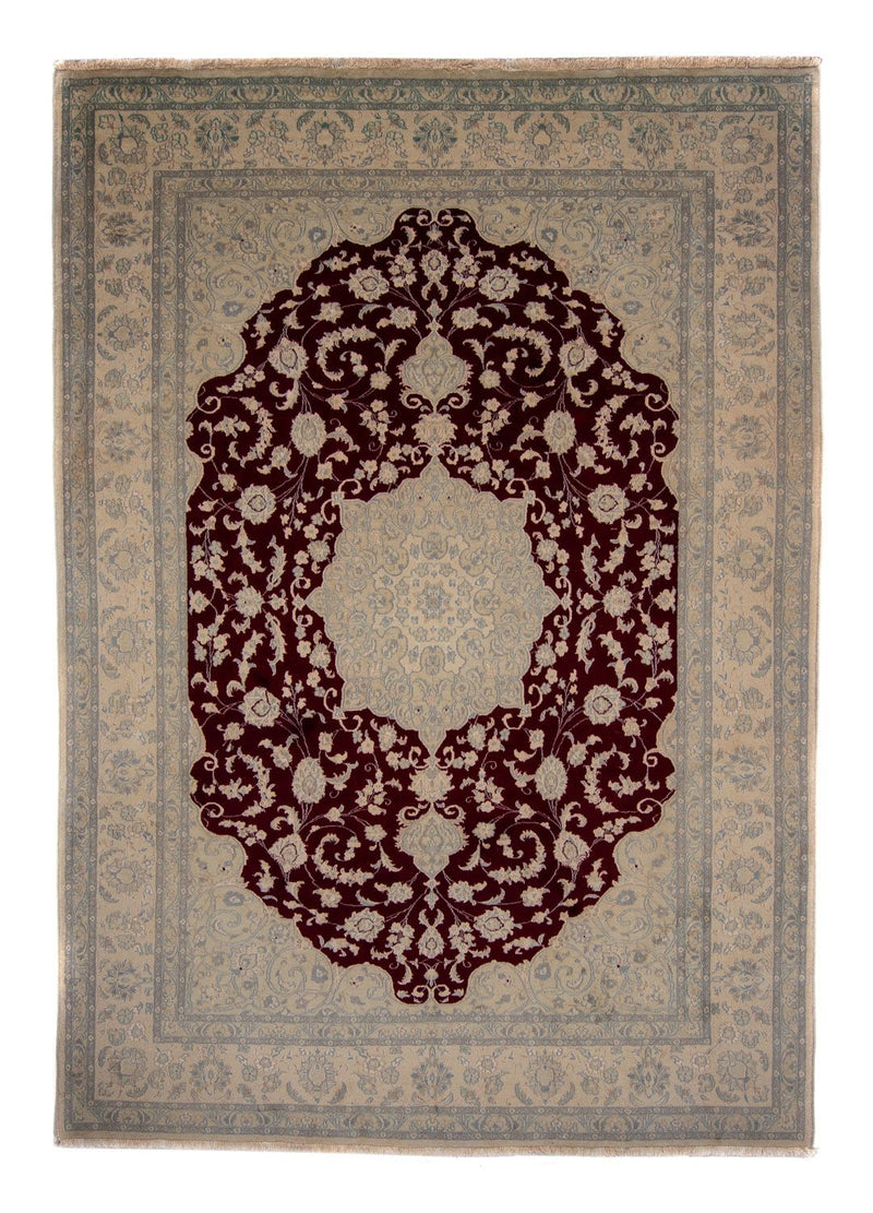 Tapete Persa - Nain - 341 x 248 cm - vermelho escuro