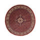 Tapete Persa - Bijar ronda  - 205 x 205 cm - vermelho escuro