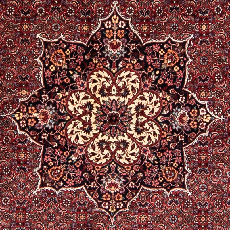 Tapete Persa - Bijar ronda  - 205 x 205 cm - vermelho escuro