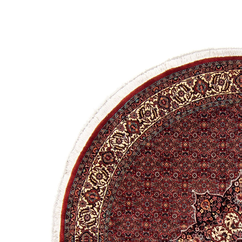 Tapete Persa - Bijar ronda  - 205 x 205 cm - vermelho escuro