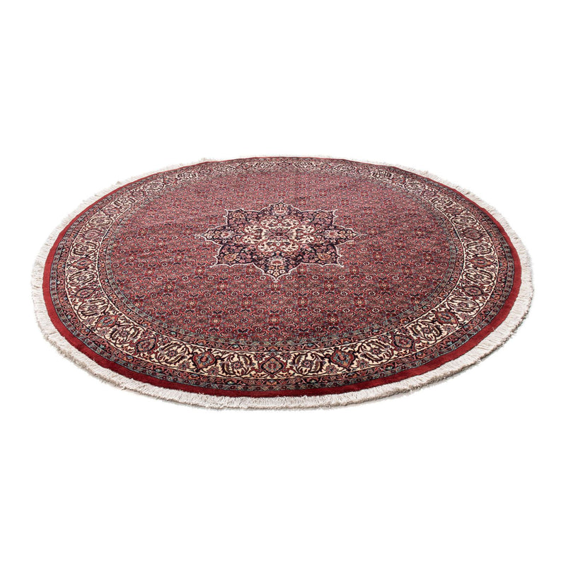 Tapete Persa - Bijar ronda  - 205 x 205 cm - vermelho escuro