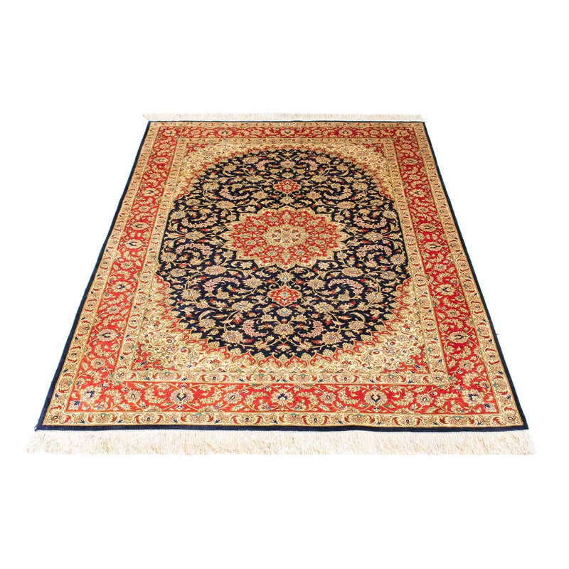 Tapete persa - Ghom - 153 x 100 cm - azul escuro