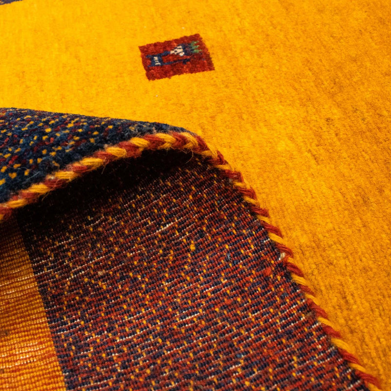 Tapete Gabbeh - Loribaft Persa - 150 x 107 cm - ouro