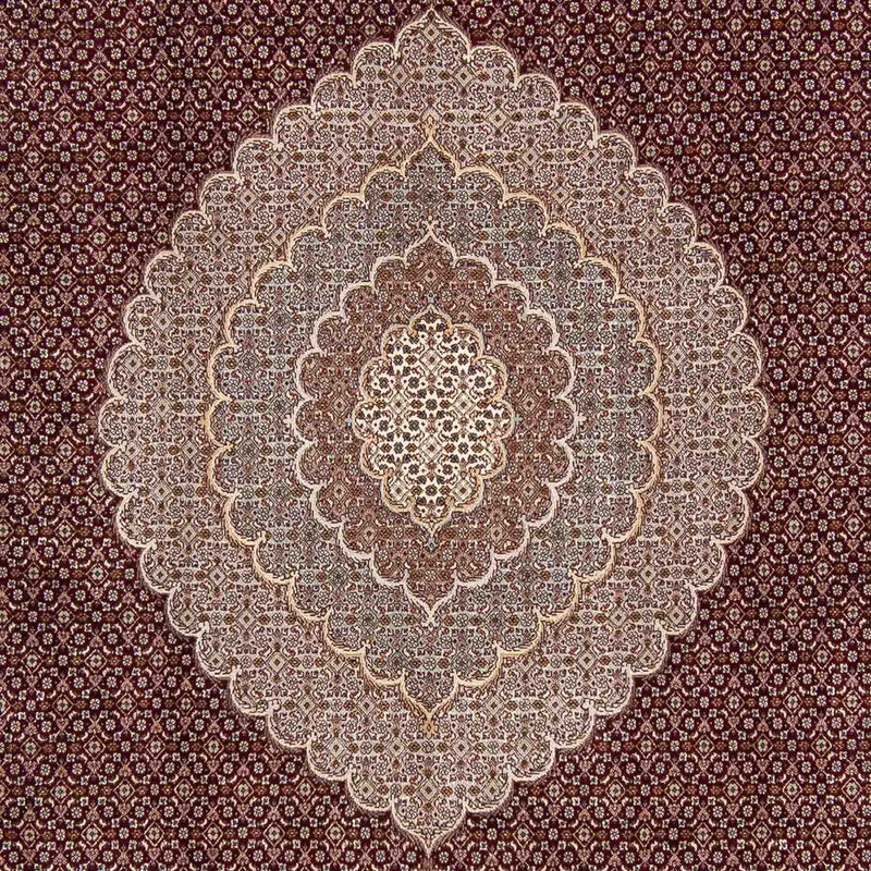 Tapete Persa - Tabriz - 353 x 253 cm - vermelho escuro