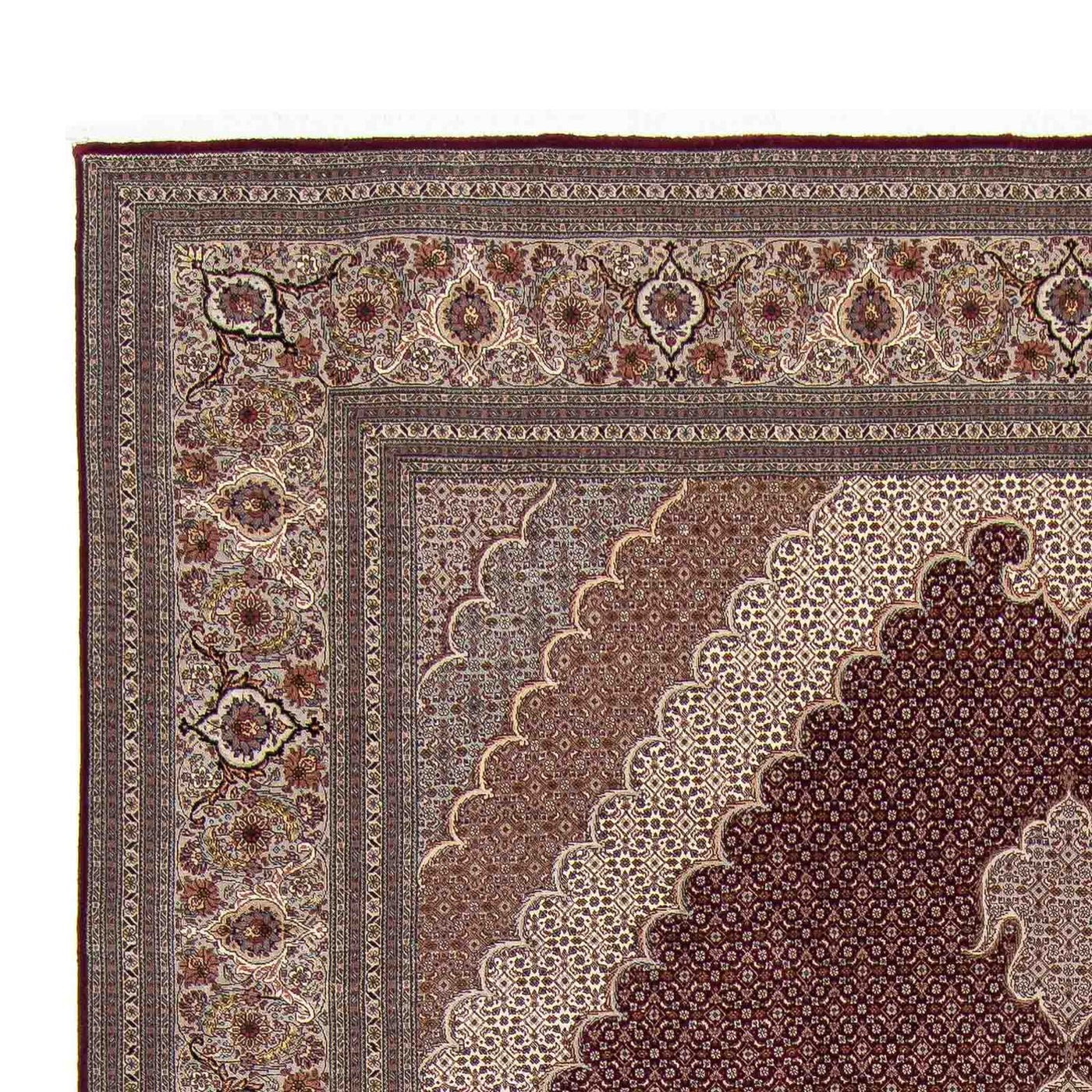Tapete Persa - Tabriz - 353 x 253 cm - vermelho escuro