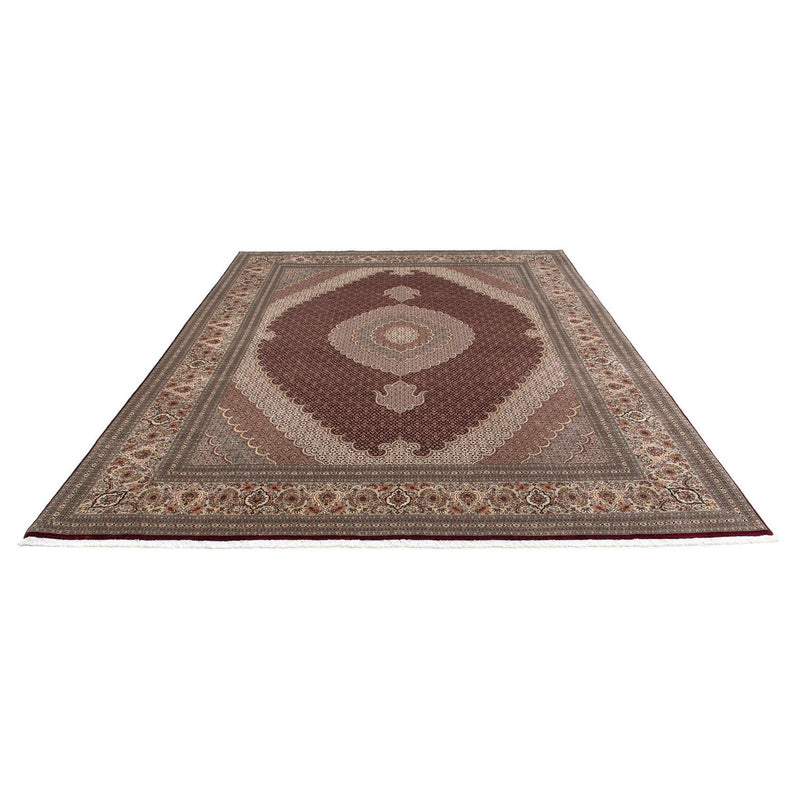Tapete Persa - Tabriz - 353 x 253 cm - vermelho escuro