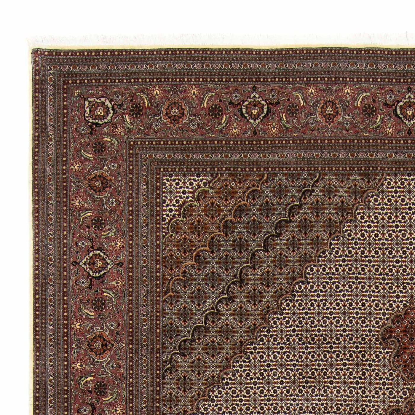 Tapete Persa - Tabriz - 350 x 250 cm - castanho escuro