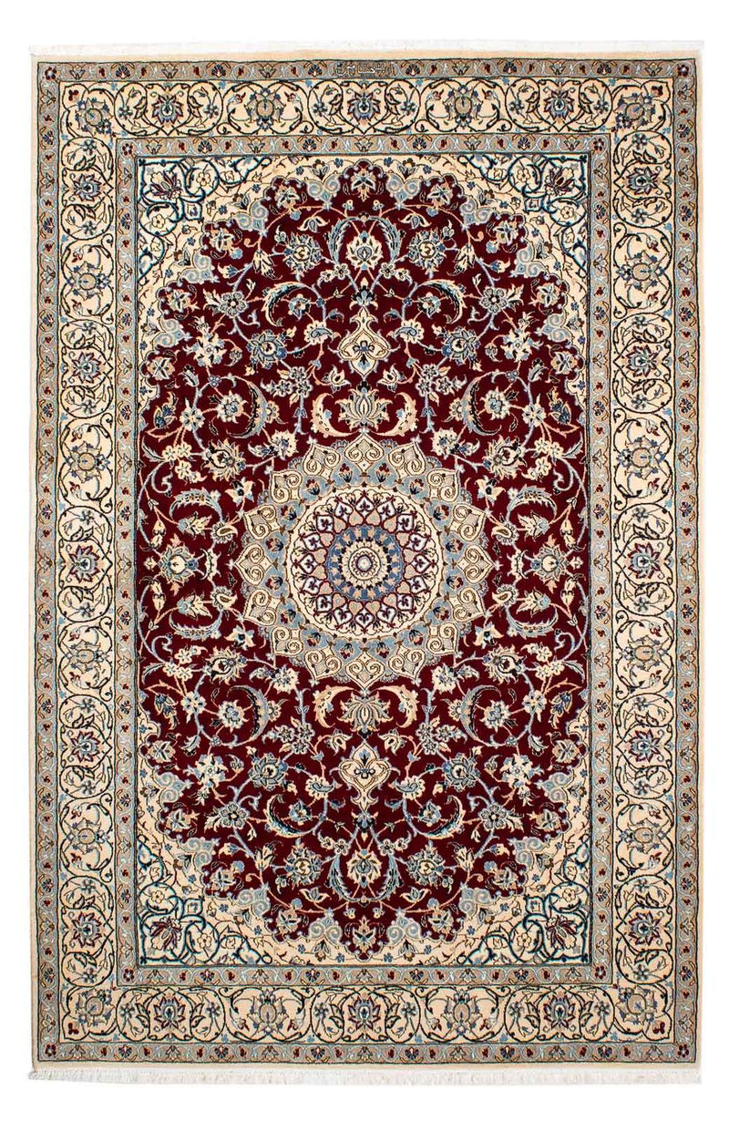 Tapete Persa - Nain - Royal - 242 x 155 cm - vermelho escuro