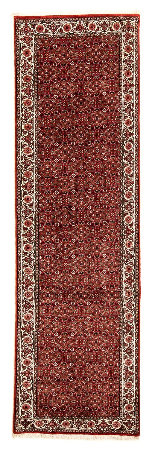 Corredor Tapete Persa - Bijar - 296 x 82 cm - vermelho escuro