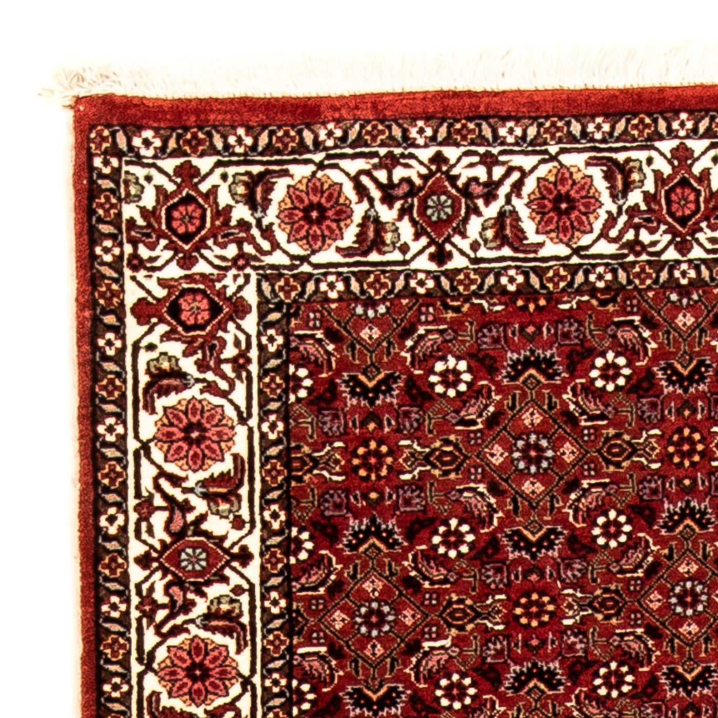 Corredor Tapete Persa - Bijar - 296 x 82 cm - vermelho escuro