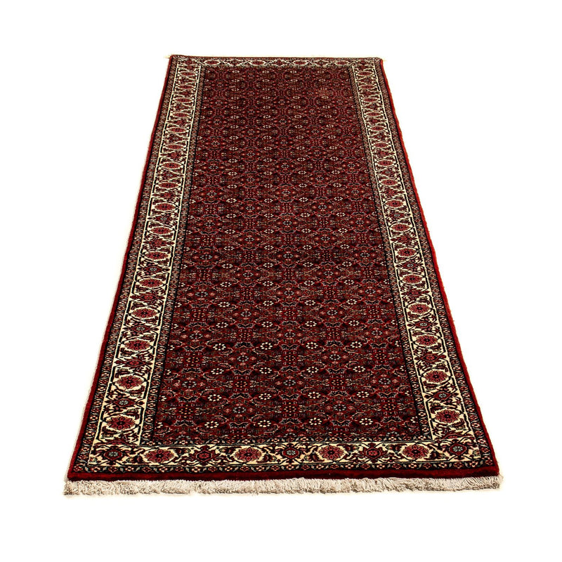 Corredor Tapete Persa - Bijar - 296 x 82 cm - vermelho escuro
