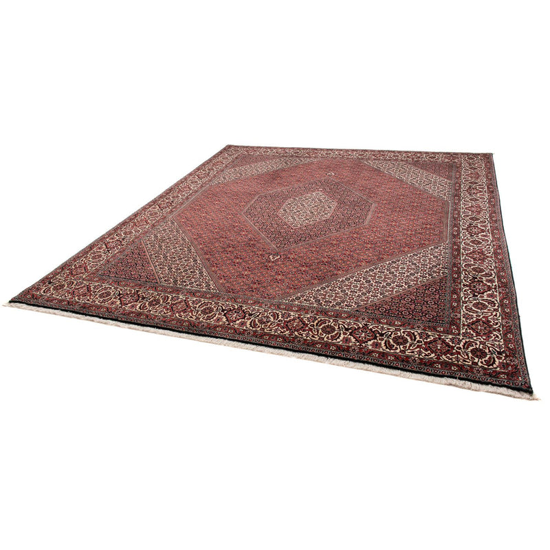 Tapete Persa - Bijar - 295 x 251 cm - vermelho escuro