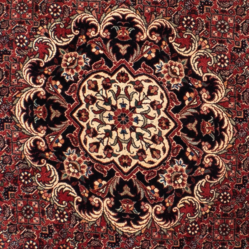 Tapete Persa - Bijar ronda  - 150 x 150 cm - vermelho escuro