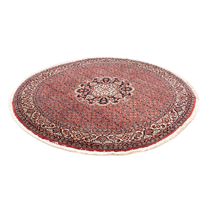 Tapete Persa - Bijar ronda  - 150 x 150 cm - vermelho escuro