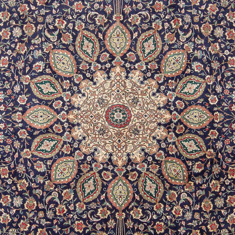 Tapete Persa - Tabriz - Royal - 395 x 289 cm - azul escuro