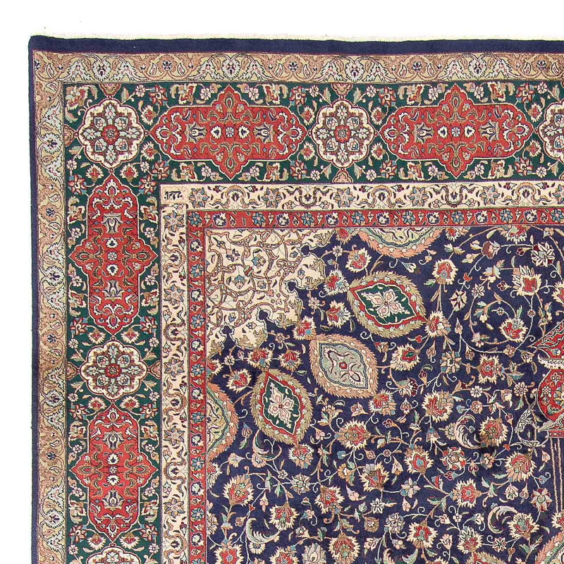 Tapete Persa - Tabriz - Royal - 395 x 289 cm - azul escuro