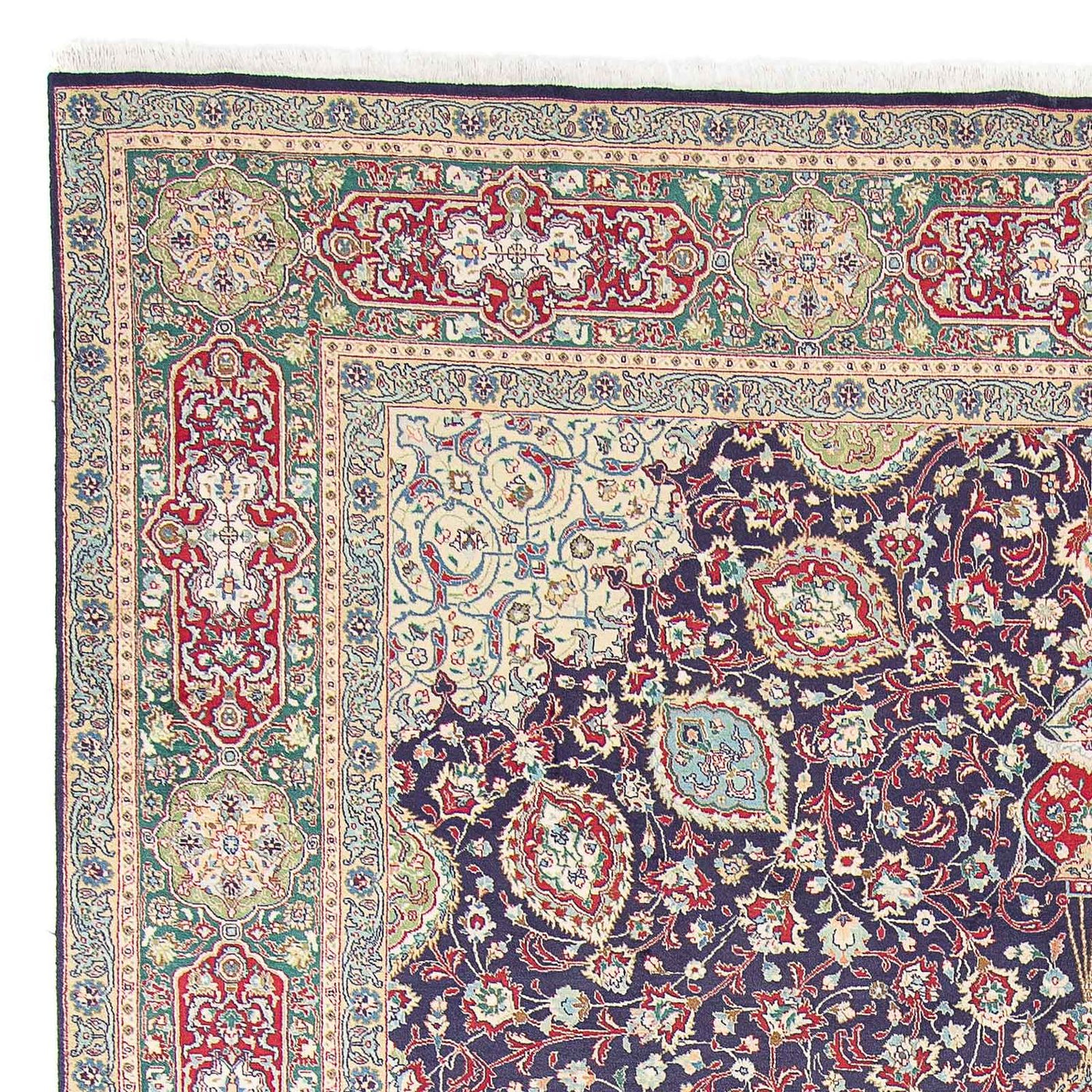 Tapete Persa - Tabriz - Royal - 401 x 300 cm - azul escuro