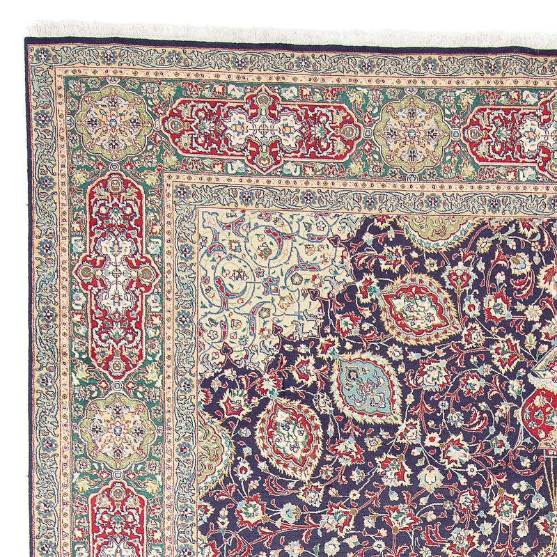 Tapete Persa - Tabriz - Royal - 401 x 300 cm - azul escuro